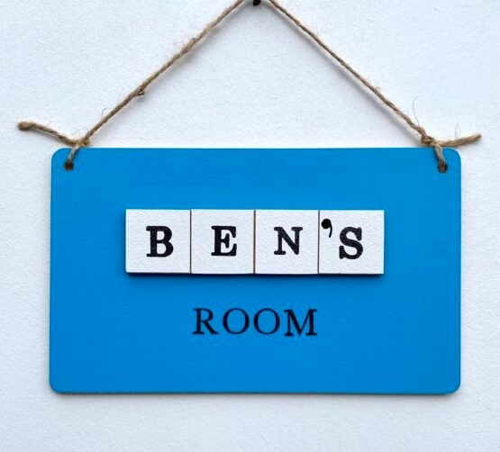 Coloured Block Room Sign