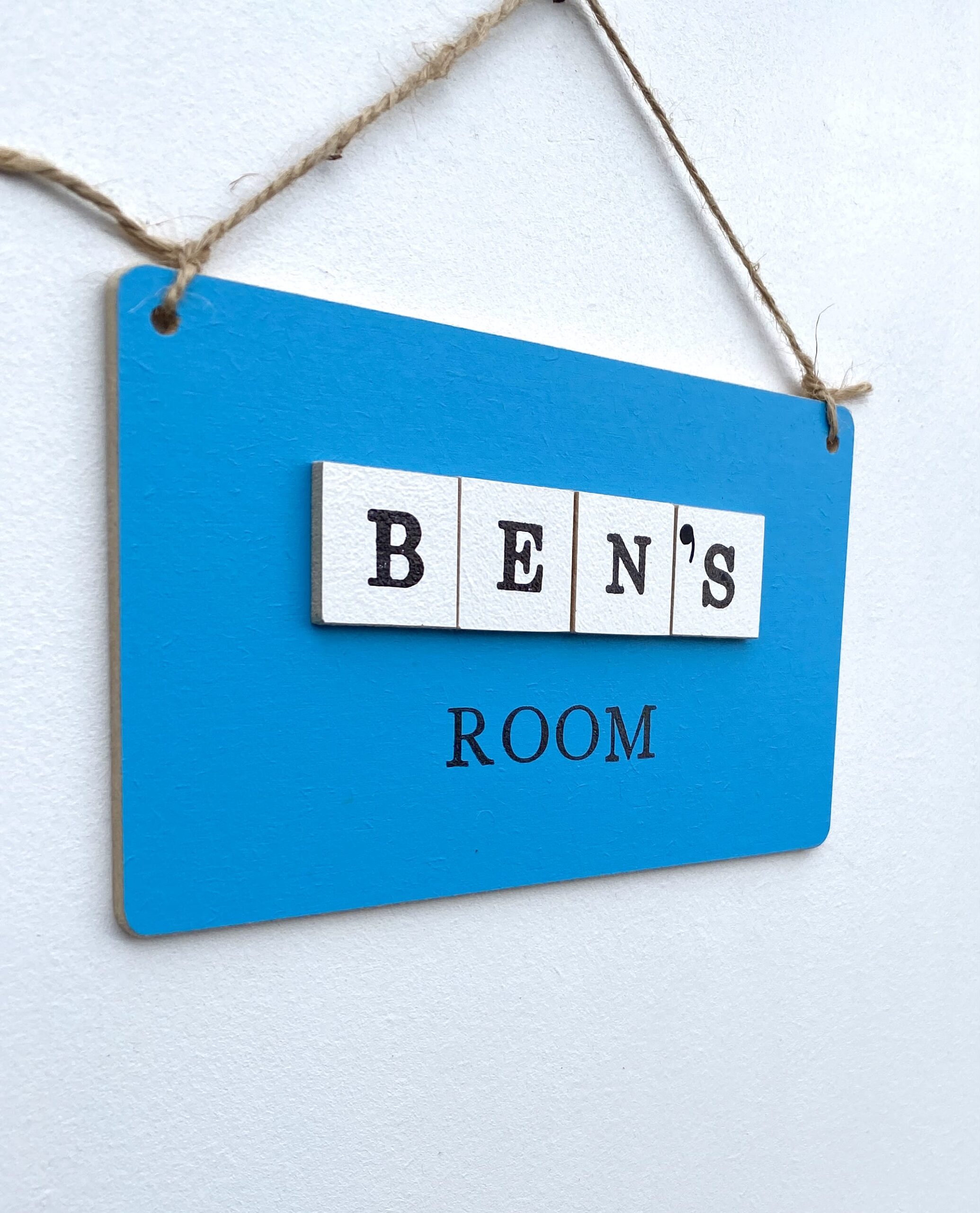 Coloured Block Room Sign