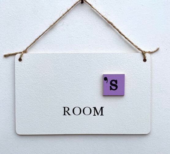 Coloured Block Room Sign