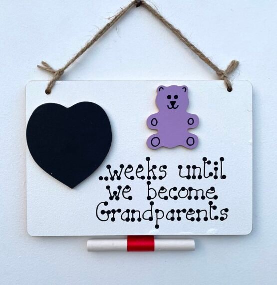 New Baby Countdown Plaque