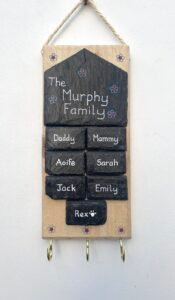 Large Slate Family keyholder.