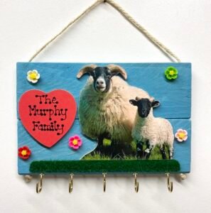 Wooden Sheep Keyholder