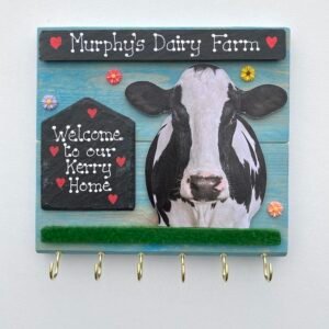 Slate and Cow Keyholder