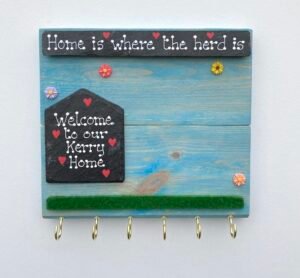 Slate and Cow Keyholder