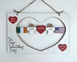 Flag Wedding Plaque