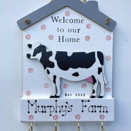Painted Cow Keyholder