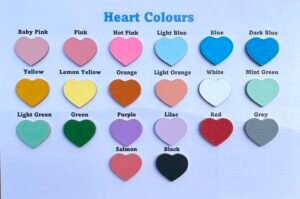 Coloured Hearts Sign