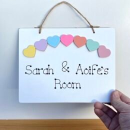 Coloured Hearts Sign