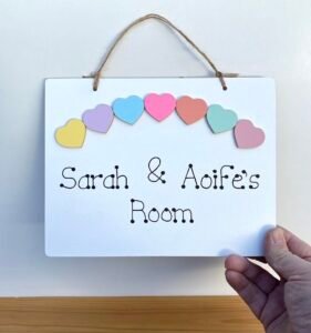 Coloured Hearts Sign