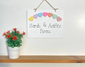 Coloured Hearts Sign