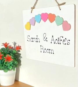 Coloured Hearts Sign