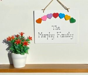 Coloured Hearts Sign